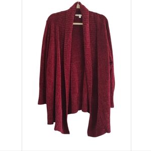 Seven7 Deep Red Open Cardigan